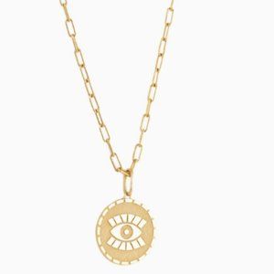 mejuri Boyfriend Bold Necklace 18k eye charm